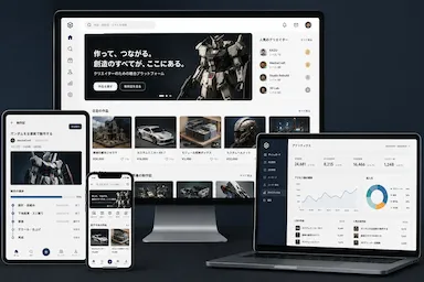 クリエイター向け複合プラットフォームのPM・ワイヤーフレーム設計を担当の画面